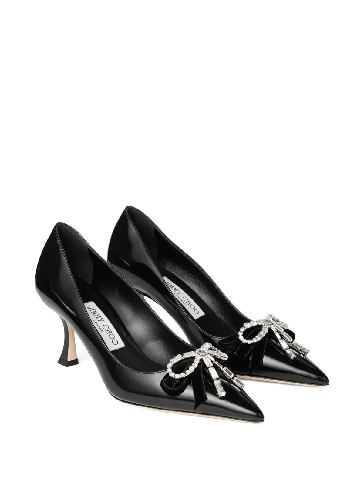 Jimmy Choo アウリア クリスタルボウ パンプス - ブラック - 画像2
