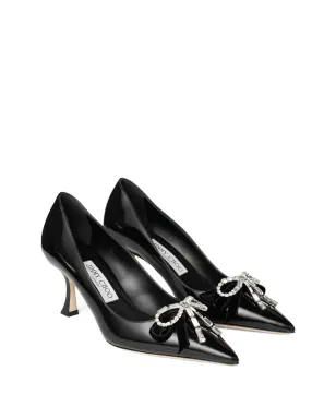 Jimmy Choo アウリア クリスタルボウ パンプス - ブラック - サムネイル2