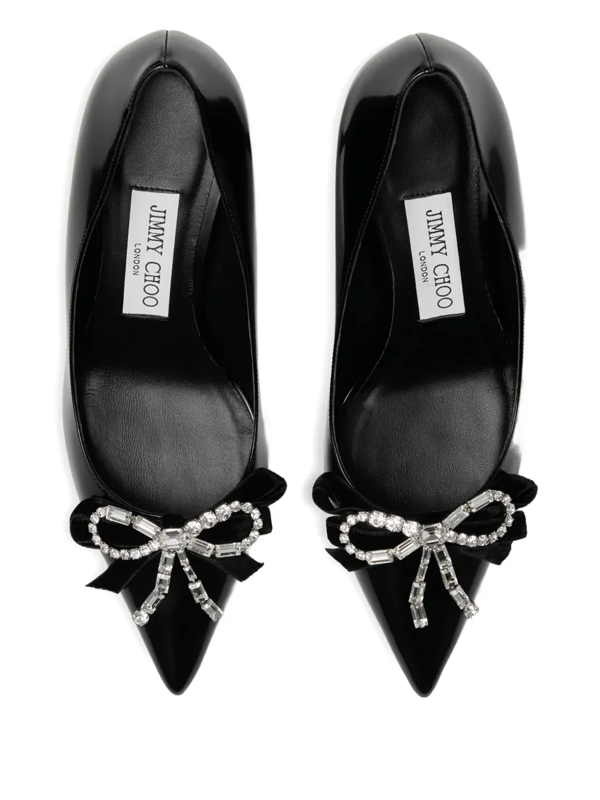 Jimmy Choo アウリア クリスタルボウ パンプス - ブラック - 画像3