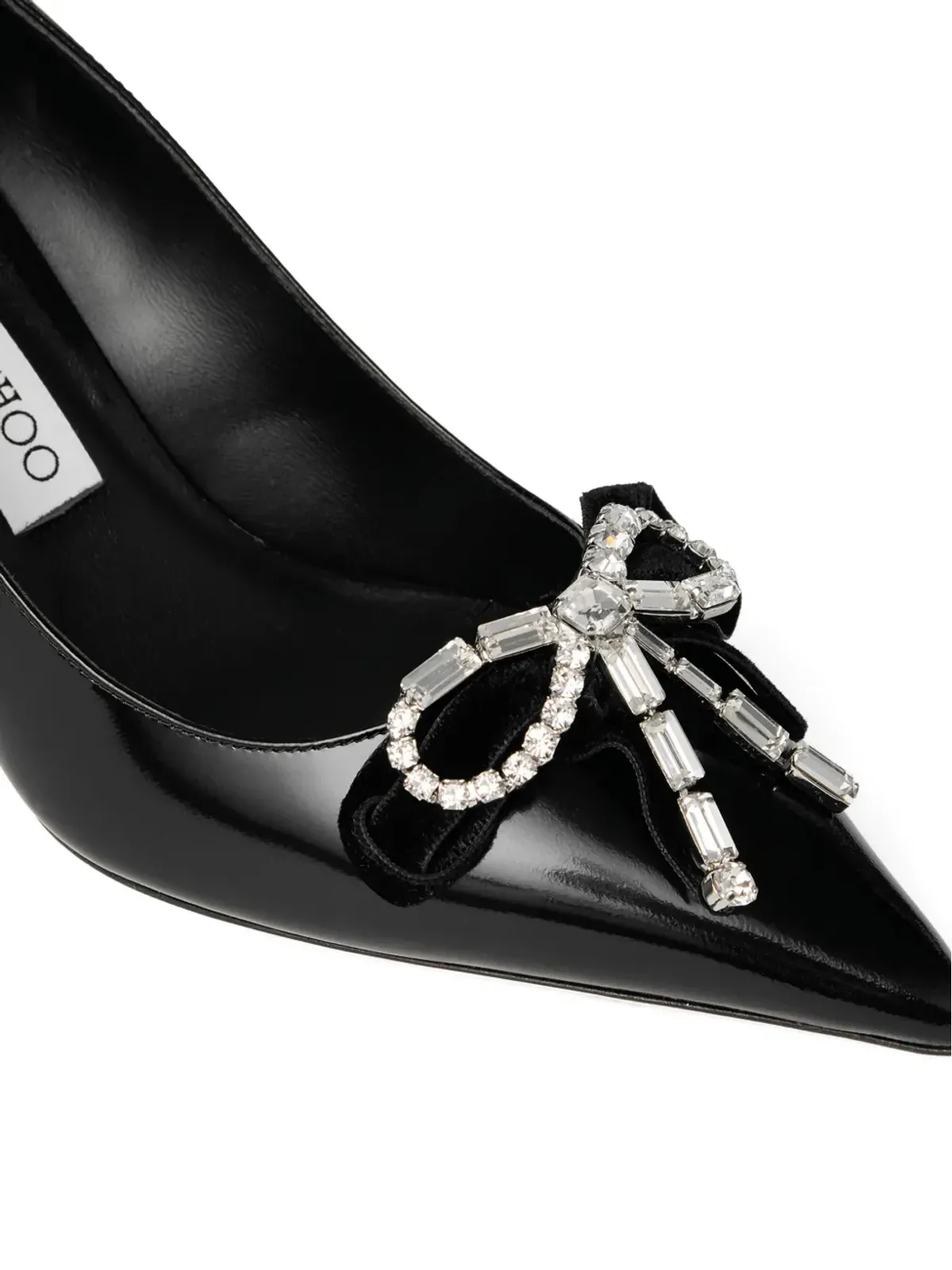 Jimmy Choo アウリア クリスタルボウ パンプス - ブラック - 画像4