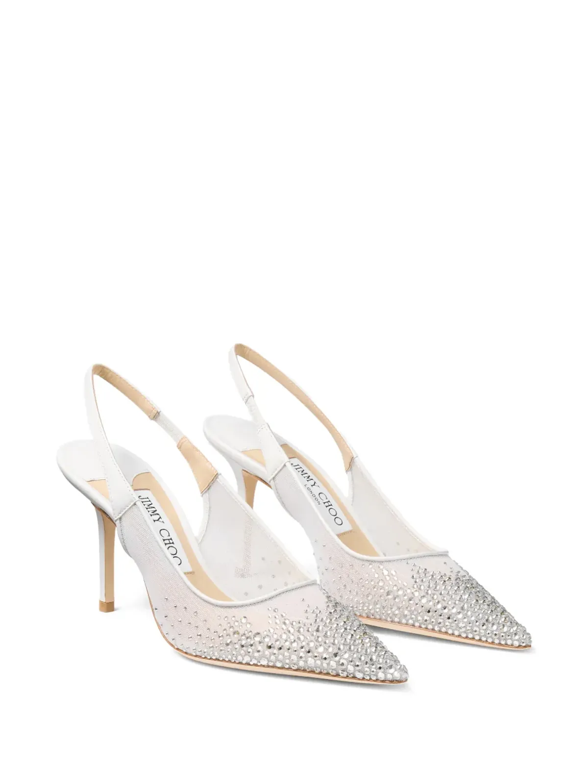 Jimmy Choo Love crystal-embellished pumps - White - 画像2
