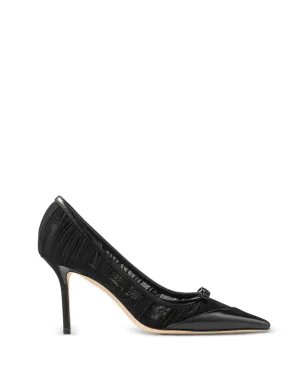 Jimmy Choo ラブボウ ポインテッド レザーパンプス ブラック - サムネイル1