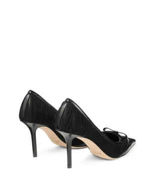 Jimmy Choo ラブボウ ポインテッド レザーパンプス ブラック - サムネイル4