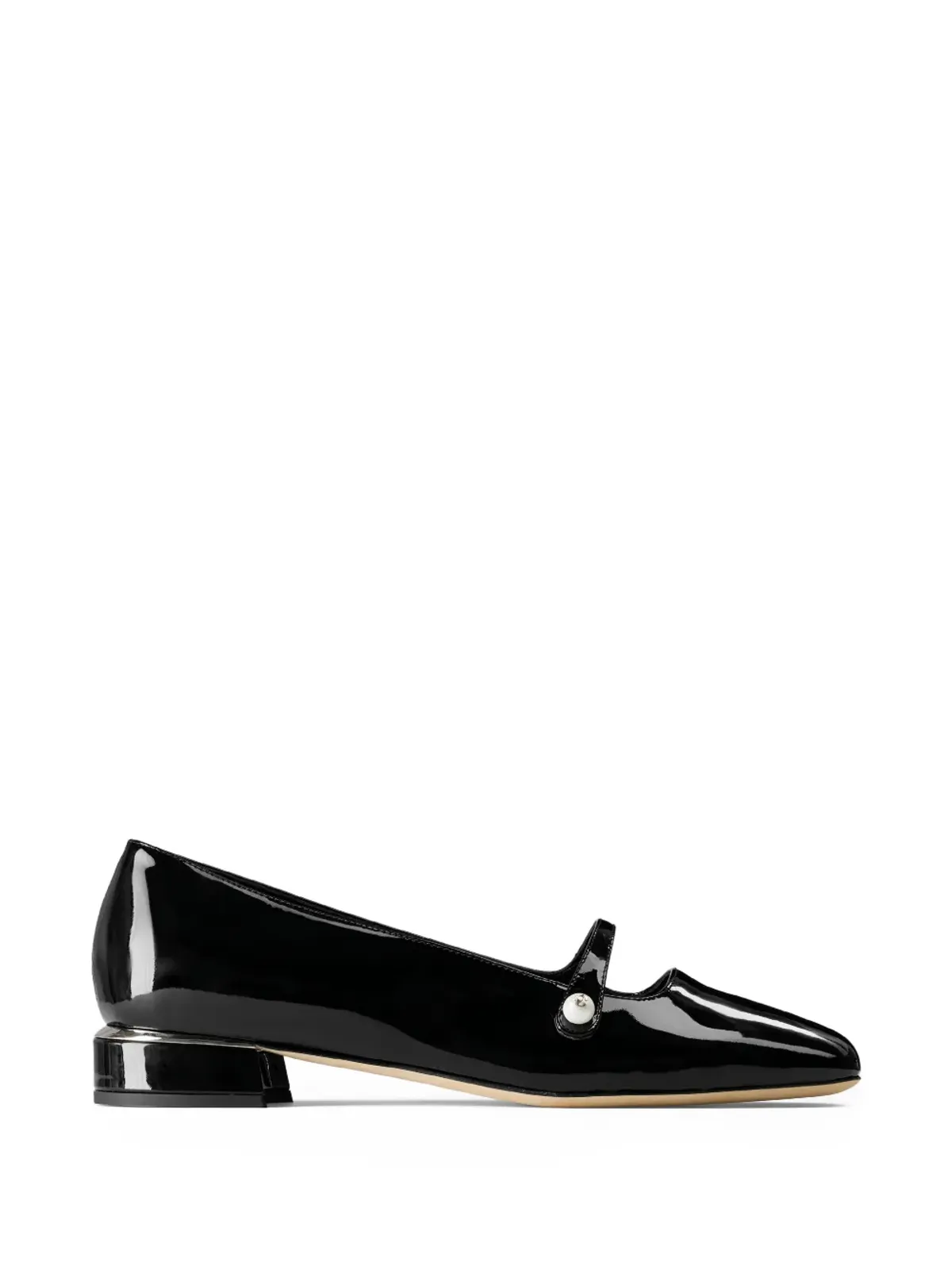 Jimmy Choo エリサ パールストラップ バレエフラット - 画像1