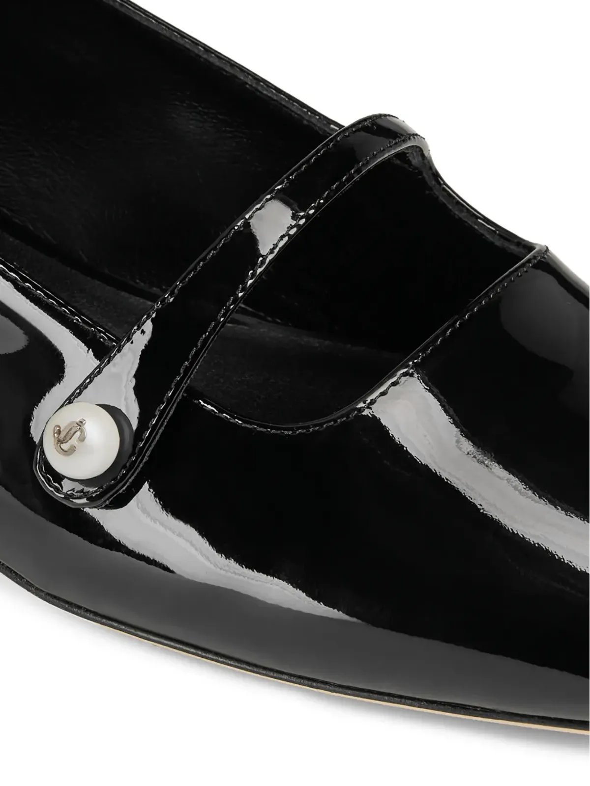 Jimmy Choo エリサ パールストラップ バレエフラット - 画像5