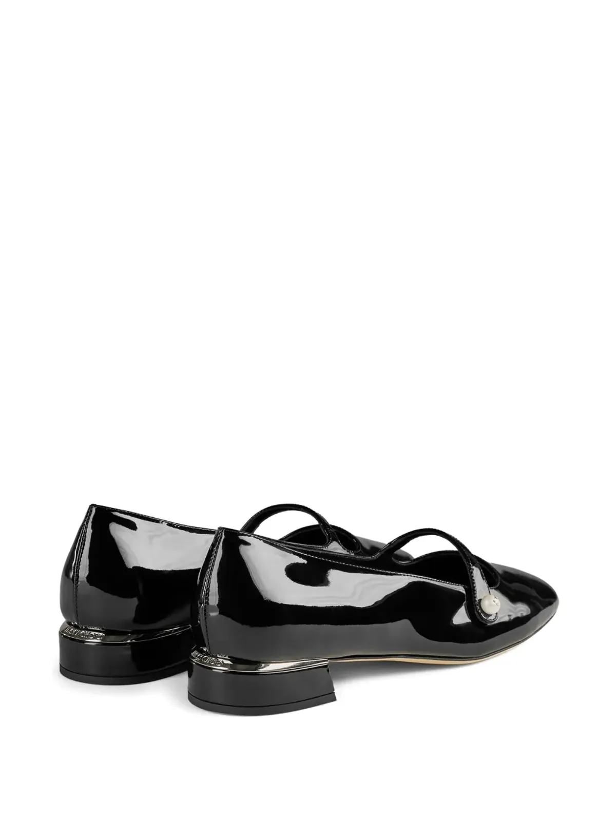 Jimmy Choo エリサ パールストラップ バレエフラット - 画像3