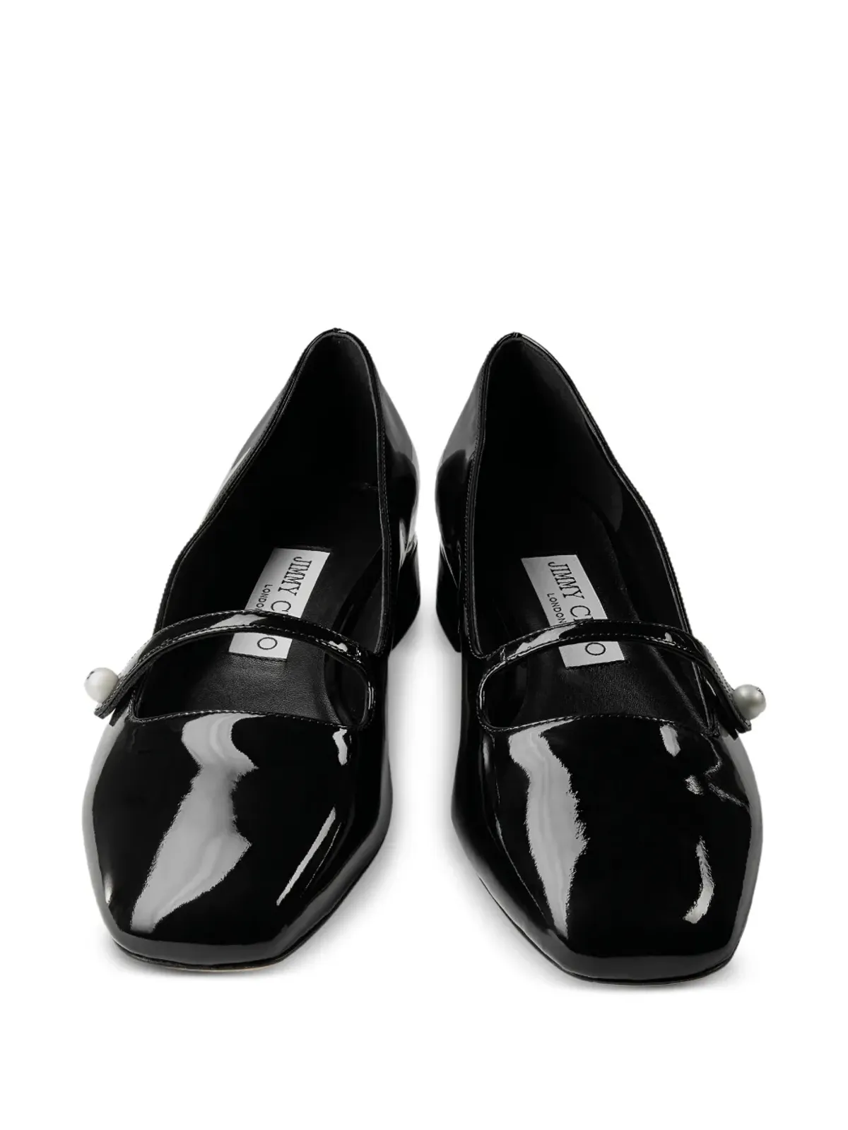 Jimmy Choo エリサ パールストラップ バレエフラット - 画像4