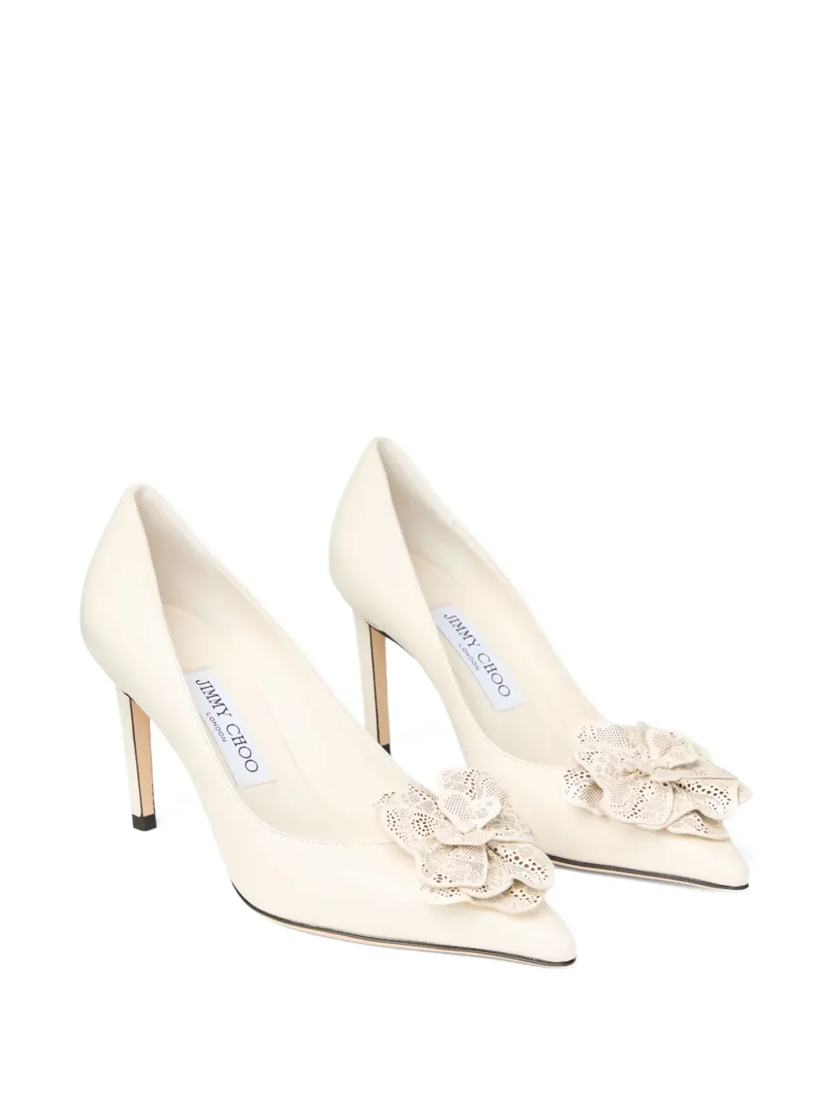 Jimmy Choo ミミ フラワーアップリケ パンプス - 画像2