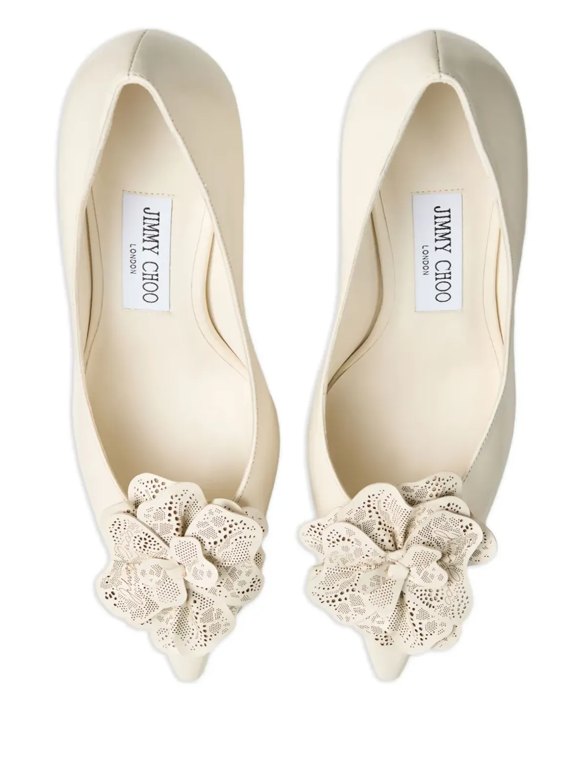 Jimmy Choo ミミ フラワーアップリケ パンプス - 画像3