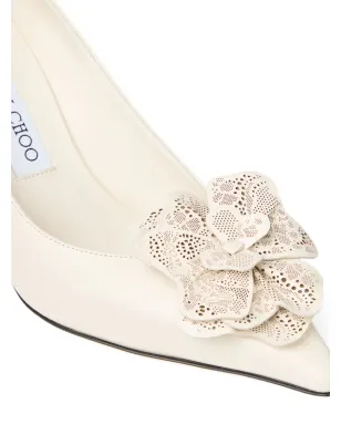 Jimmy Choo ミミ フラワーアップリケ パンプス - サムネイル4