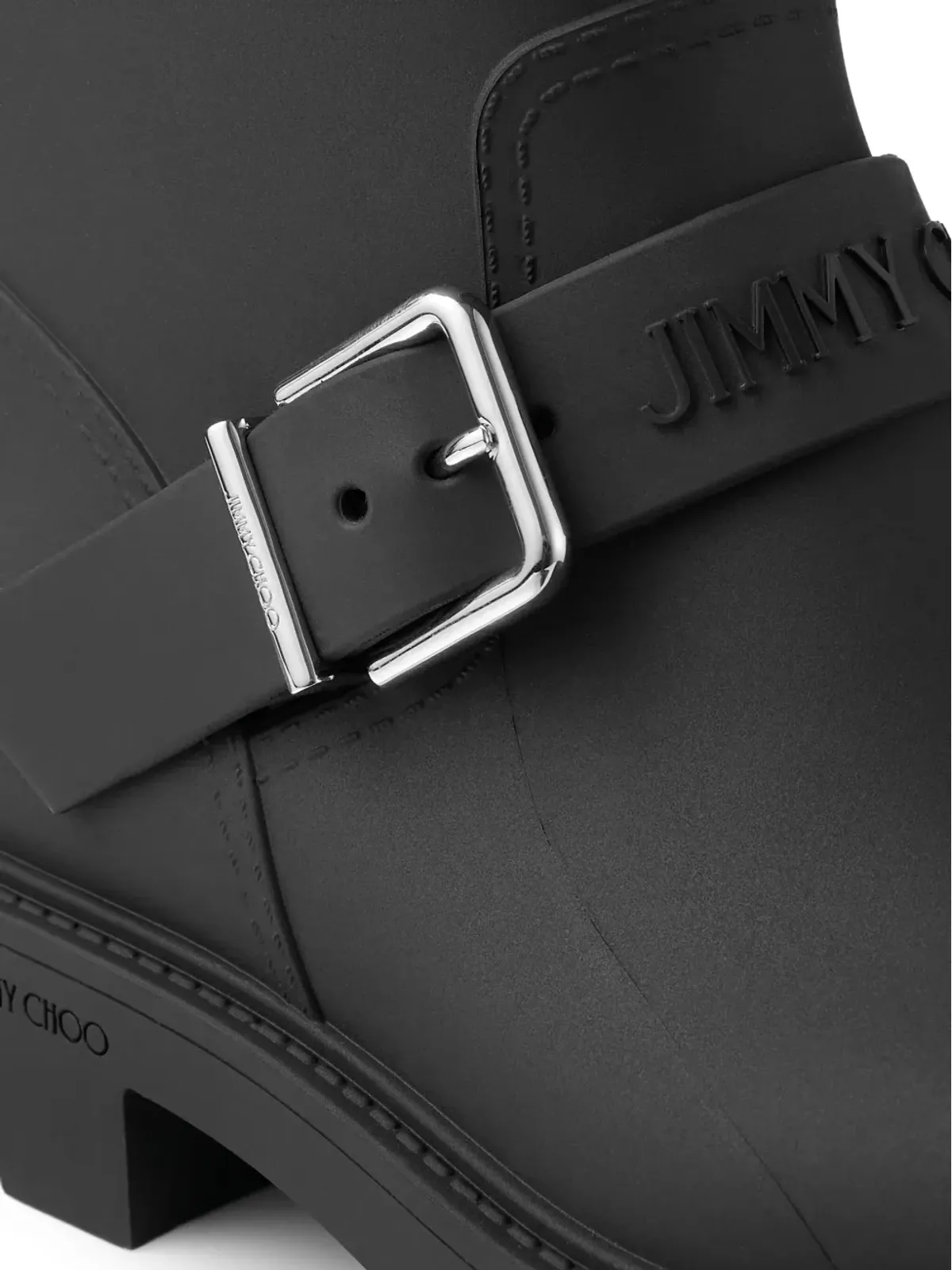 Jimmy Choo バックルストラップ バイカーブーツ - 画像3