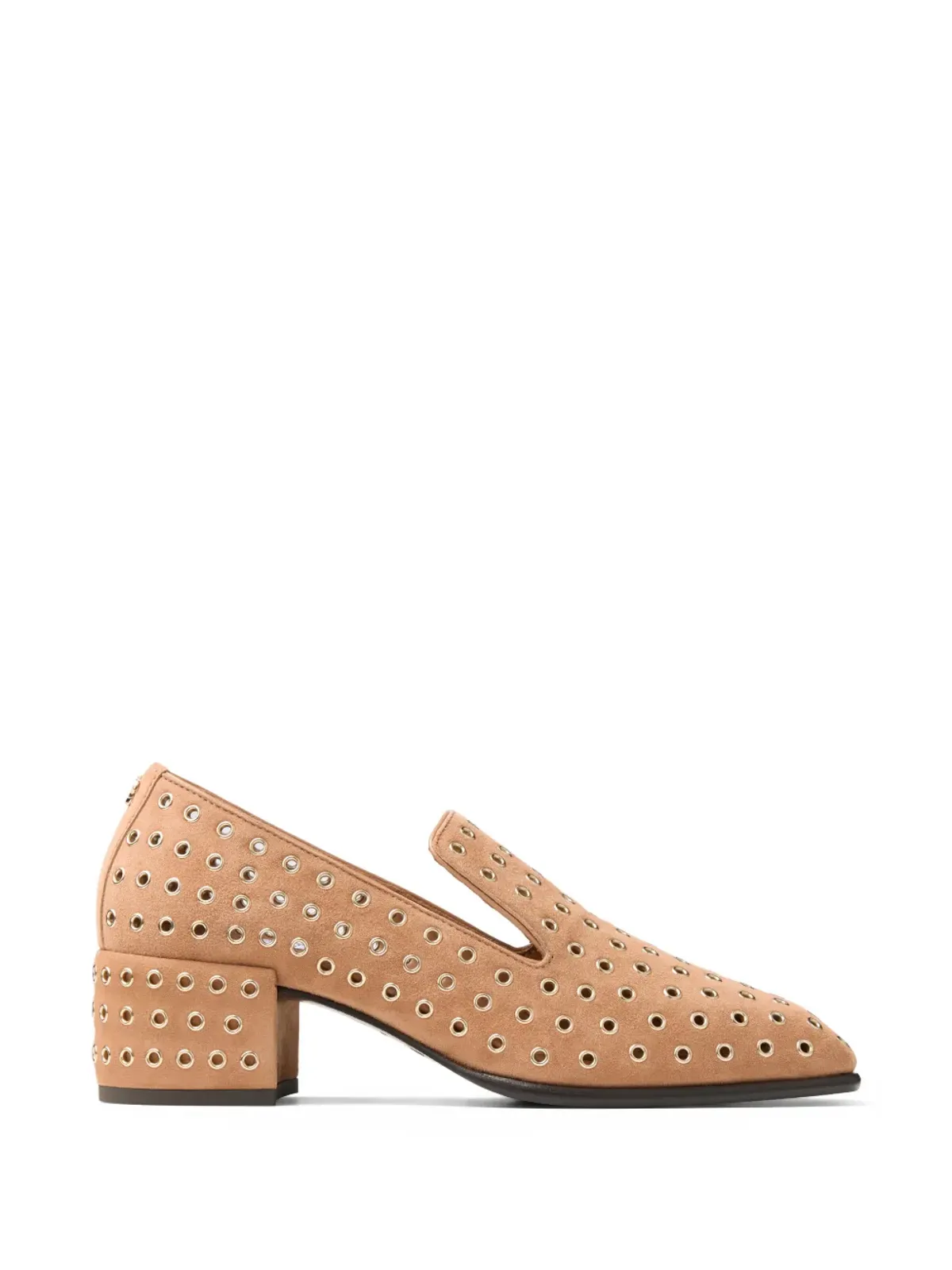 Jimmy Choo エリオット メタルアイレット ヒール付きローファー - 画像1