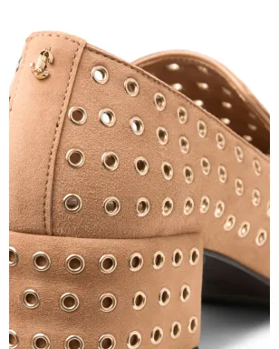 Jimmy Choo エリオット メタルアイレット ヒール付きローファー - サムネイル5