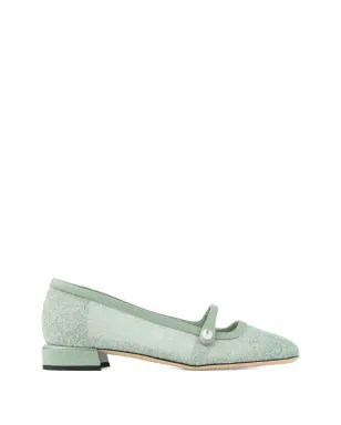Jimmy Choo エリザ レースパール バレエフラット - グリーン - サムネイル1