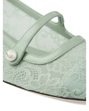 Jimmy Choo エリザ レースパール バレエフラット - グリーン - サムネイル5