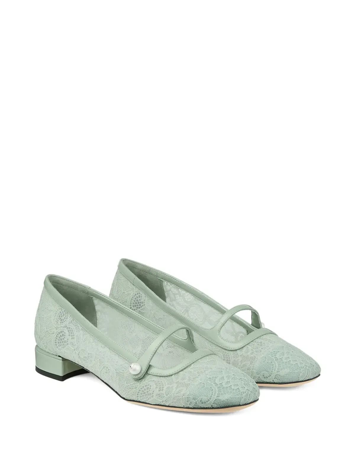 Jimmy Choo エリザ レースパール バレエフラット - グリーン - 画像2