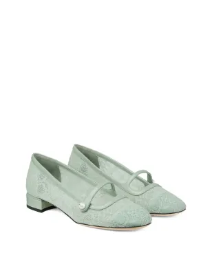 Jimmy Choo エリザ レースパール バレエフラット - グリーン - サムネイル2