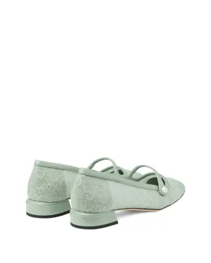 Jimmy Choo エリザ レースパール バレエフラット - グリーン - サムネイル3