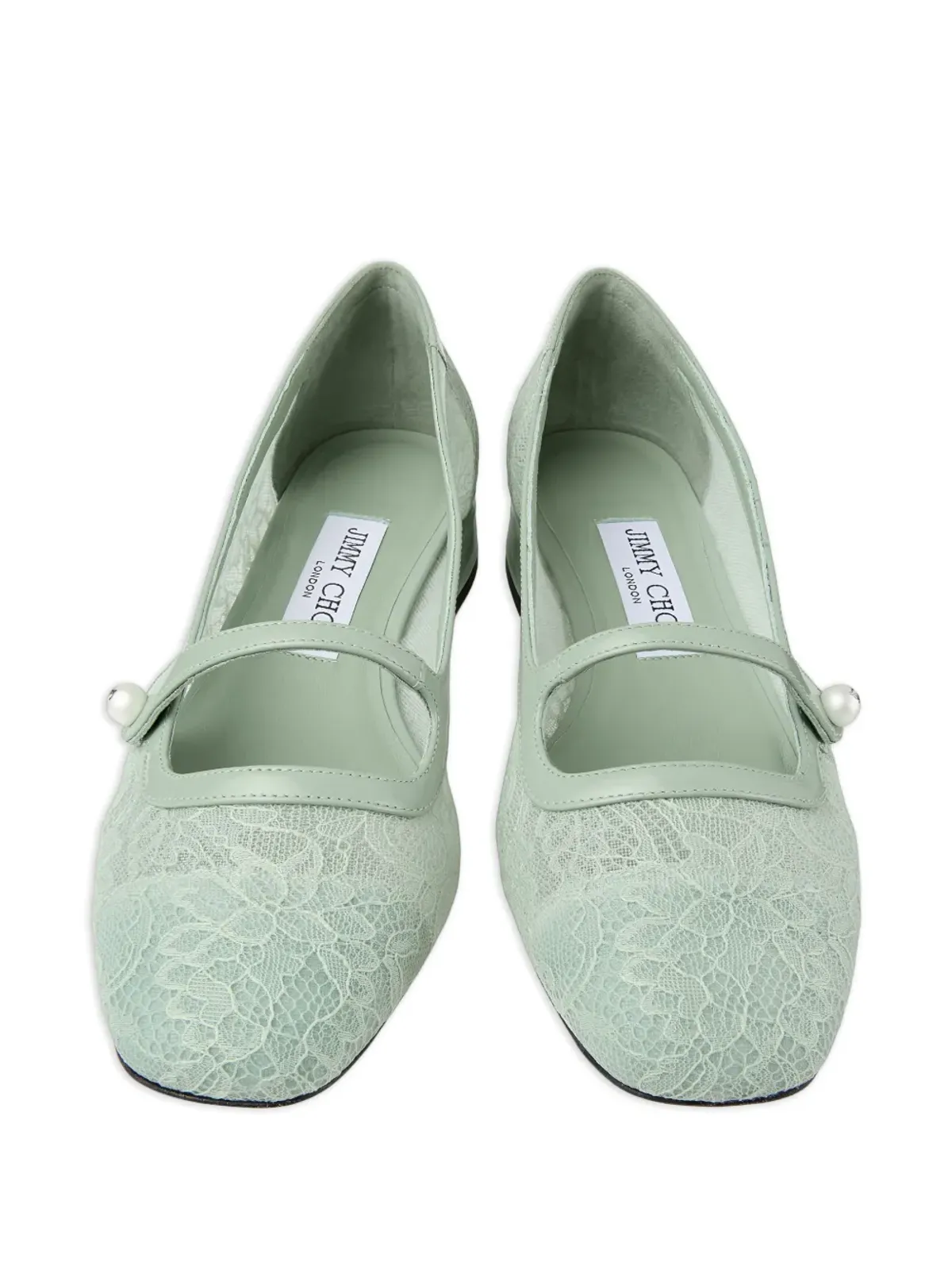 Jimmy Choo エリザ レースパール バレエフラット - グリーン - 画像4