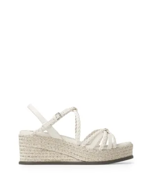 Jimmy Choo Nyra 編み込みエスパドリーユ サンダル - ホワイト - サムネイル1