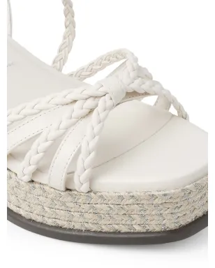 Jimmy Choo Nyra 編み込みエスパドリーユ サンダル - ホワイト - サムネイル5