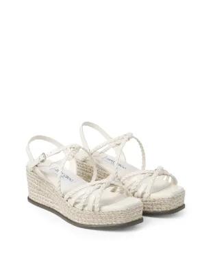 Jimmy Choo Nyra 編み込みエスパドリーユ サンダル - ホワイト - サムネイル2