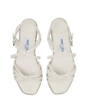 Jimmy Choo Nyra 編み込みエスパドリーユ サンダル - ホワイト - サムネイル3
