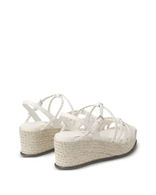 Jimmy Choo Nyra 編み込みエスパドリーユ サンダル - ホワイト - サムネイル4