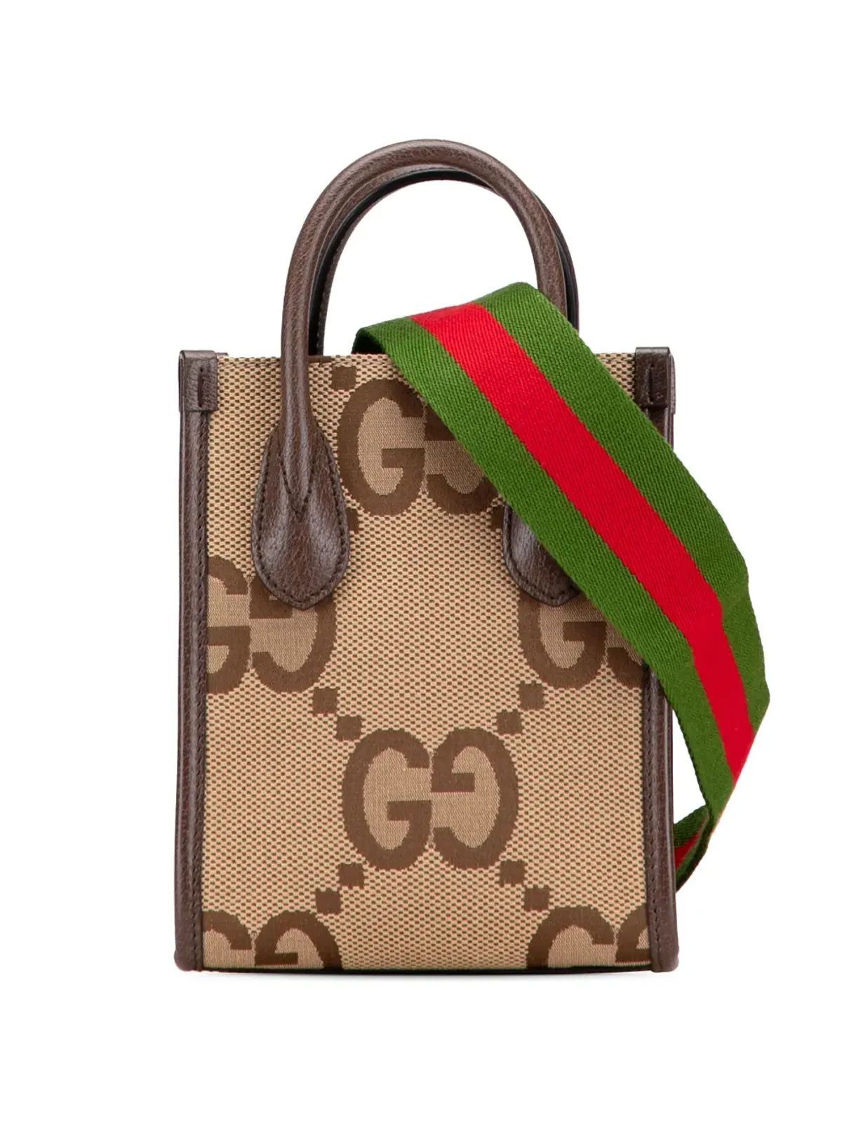 Gucci ビンテージ 2016-2025 ミニジャンボ GGキャンバス ウェブ サッチェル - ブラウン - 画像1