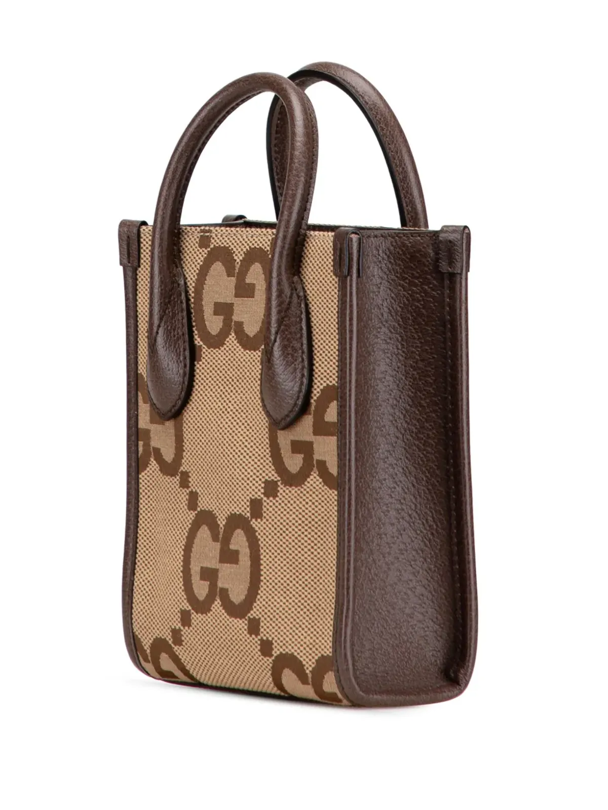 Gucci ビンテージ 2016-2025 ミニジャンボ GGキャンバス ウェブ サッチェル - ブラウン - 画像3