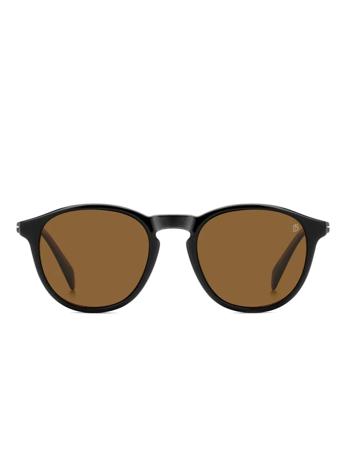 David Beckham Eyewear 丸フレーム クリップオン眼鏡 - ブラック - 画像1