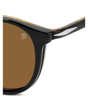 David Beckham Eyewear 丸フレーム クリップオン眼鏡 - ブラック - サムネイル3