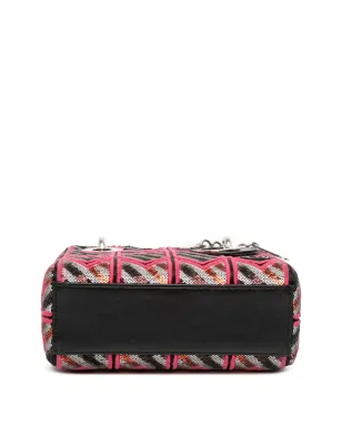 Christian Dior ビンテージ 2015 ミニ パテントレザー スパンコール レディディオール サッチェル ピンク - サムネイル4