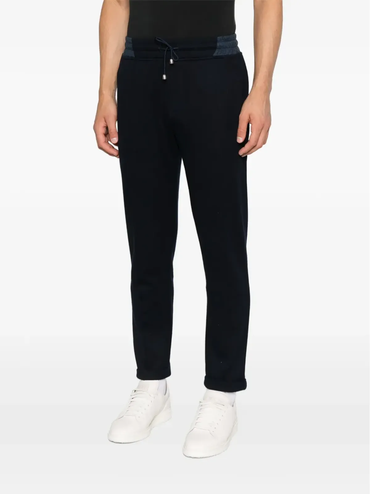 Doriani Cashmere ドローストリングウエストパンツ（ブラック） - 画像3