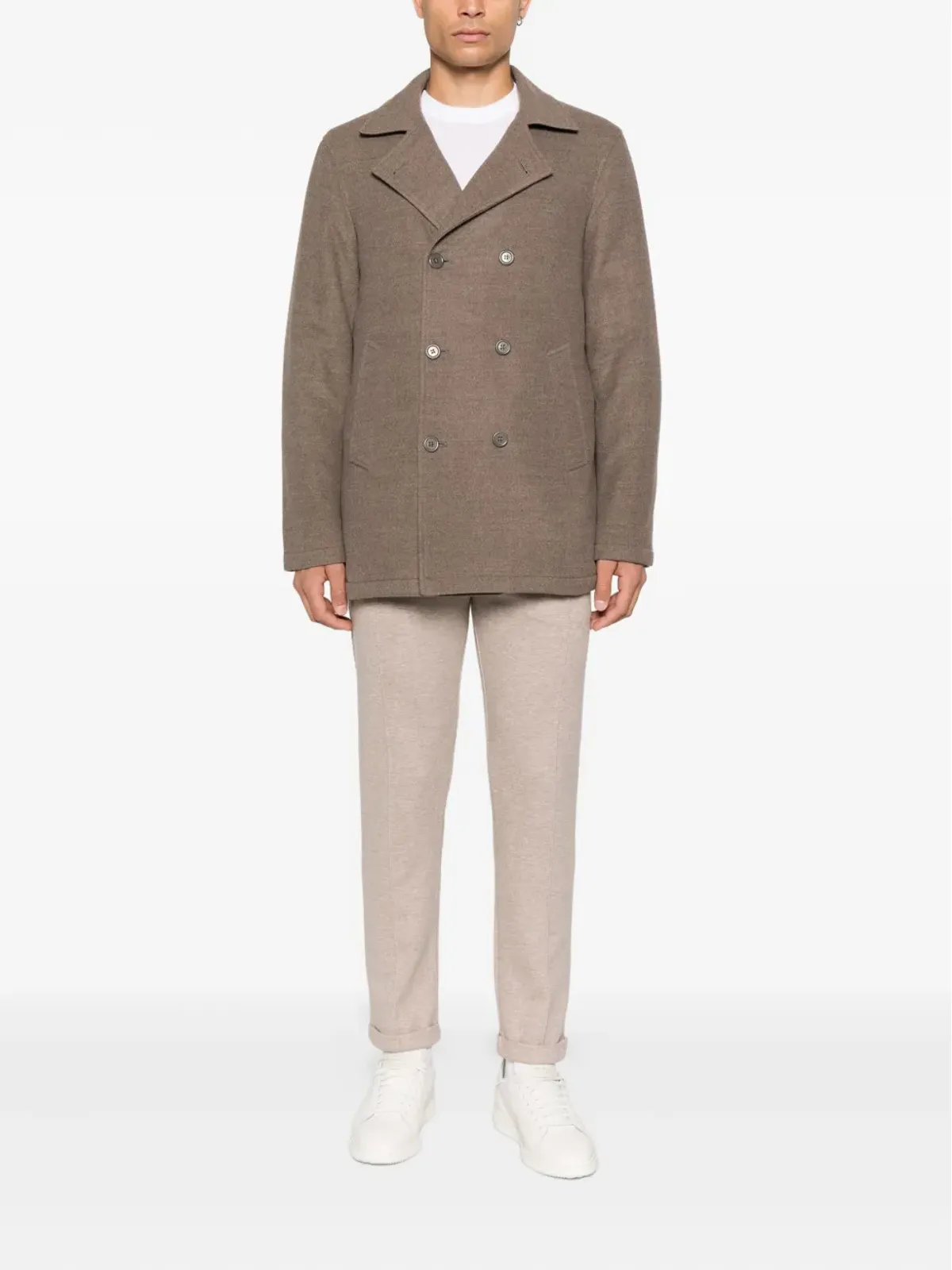 Doriani Cashmere ドリアーニ カシミア ダブルブレスト コート - 画像2