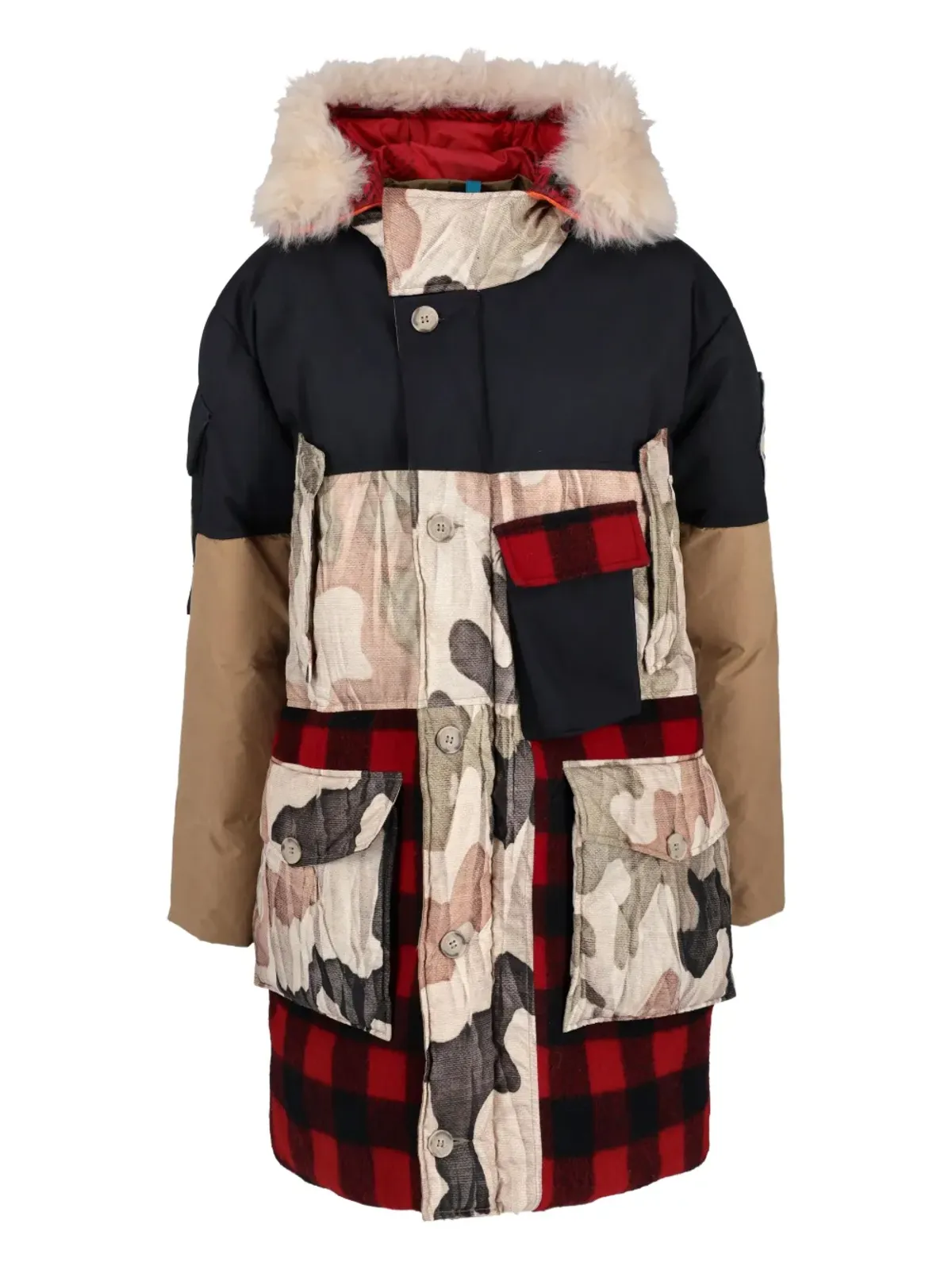 Woolrich Vintage パッチワークコート - 画像1
