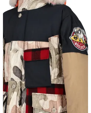 Woolrich Vintage パッチワークコート - サムネイル2