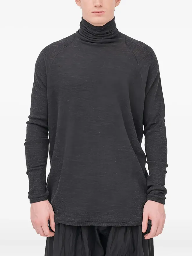 Jan-Jan Van Essche Jan Jan Van Essche グレーのタートルネック ウール Tシャツの商品画像