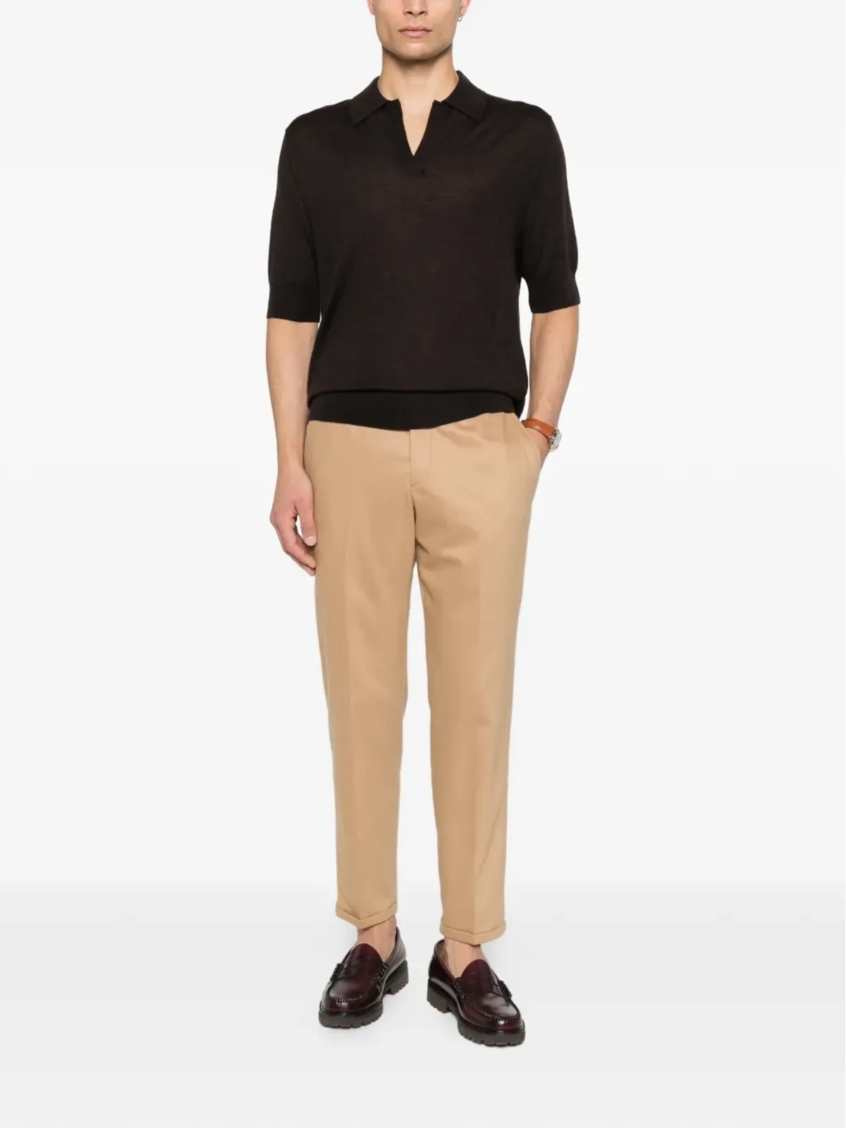 arch4 Mr. Ricci polo shirt - Brown - 画像2