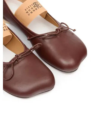 MM6 Maison Margiela アナトミック・ナンバー バレエフラット - ブラウン - サムネイル5