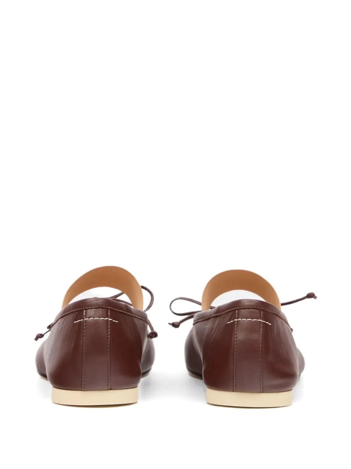 MM6 Maison Margiela アナトミック・ナンバー バレエフラット - ブラウン - 画像3
