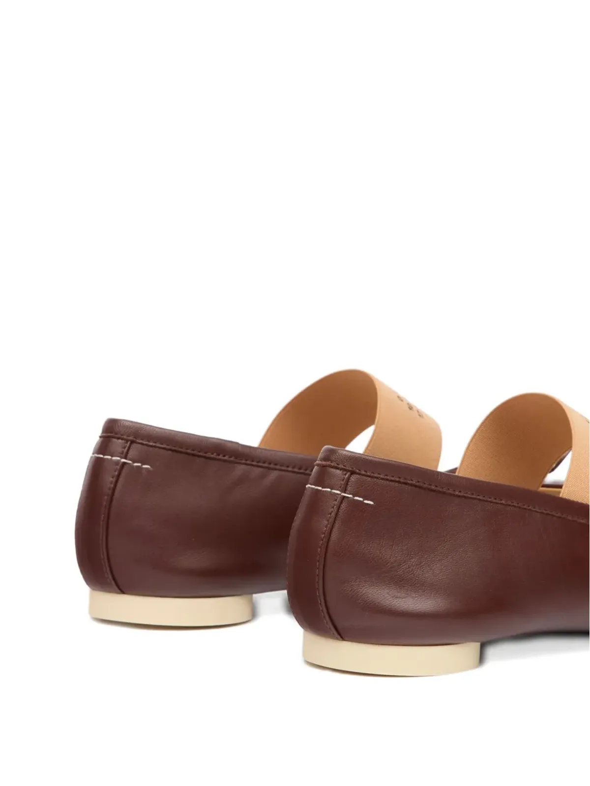 MM6 Maison Margiela アナトミック・ナンバー バレエフラット - ブラウン - 画像4