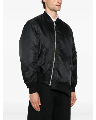 Black Comme Des Garçons MA-1 アシンメトリック ボンバー ジャケット - サムネイル3