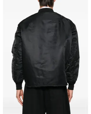 Black Comme Des Garçons MA-1 アシンメトリック ボンバー ジャケット - サムネイル4