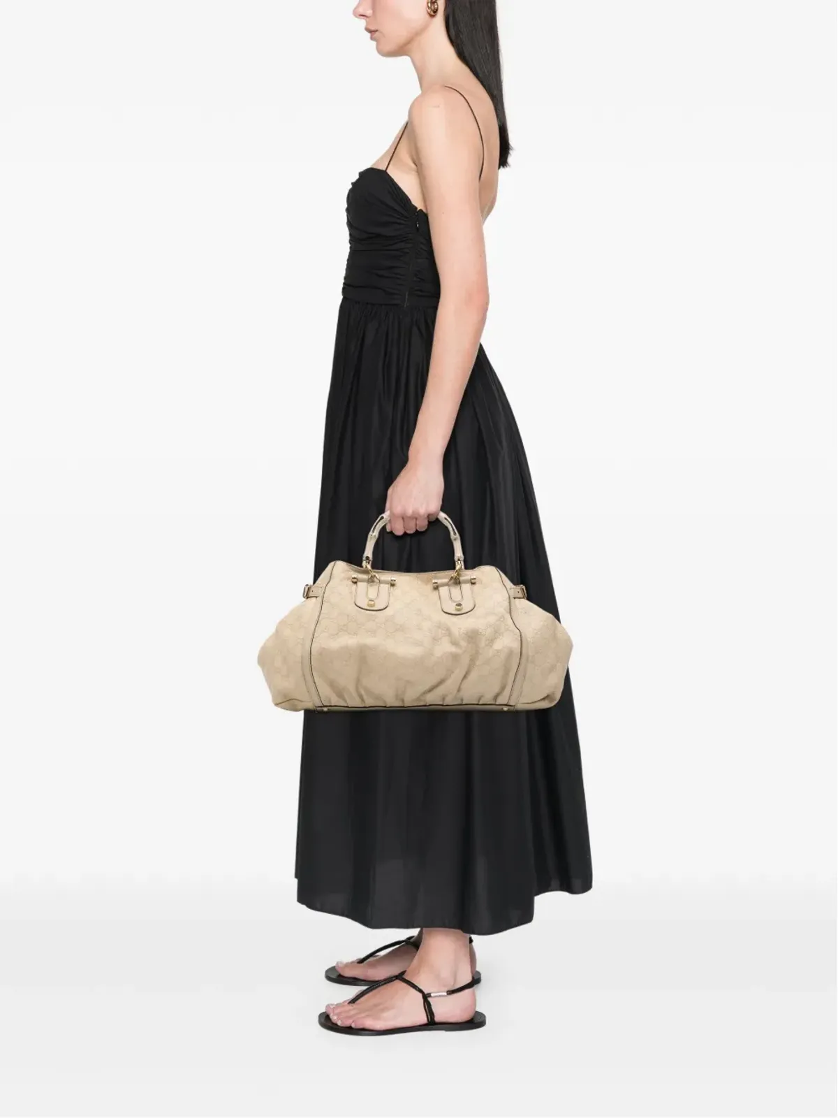 Gucci Pre-Owned グッチシマ バンブー ダイアルックス トートバッグ - ブラウン - 画像2