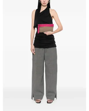 Bottega Veneta ビンテージ イントレチャートリム バイカラー ナパレザー クラッチバッグ - ブラウン - サムネイル2
