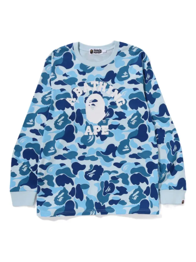 A BATHING APE® A BATHING APE® カモフラージュ柄長袖Tシャツ ブルーの商品画像
