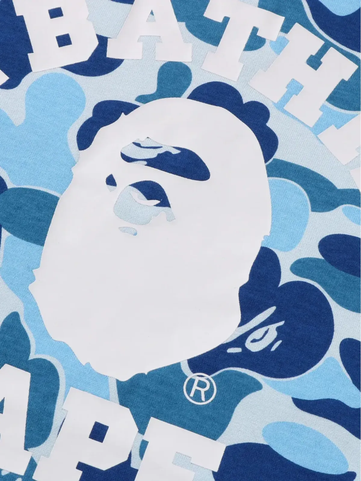 A BATHING APE® カモフラージュ柄長袖Tシャツ ブルー - 画像3