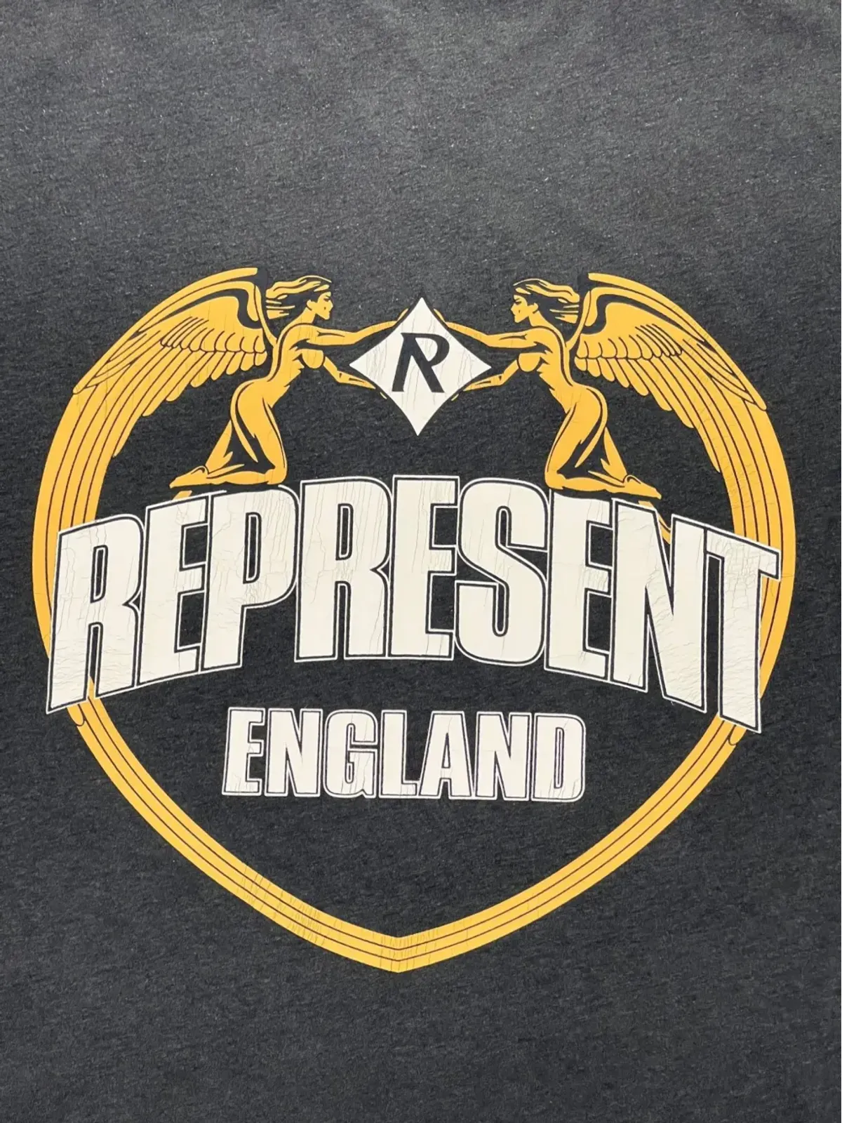 Represent エンジェルボーダーTシャツ ブラック - 画像5