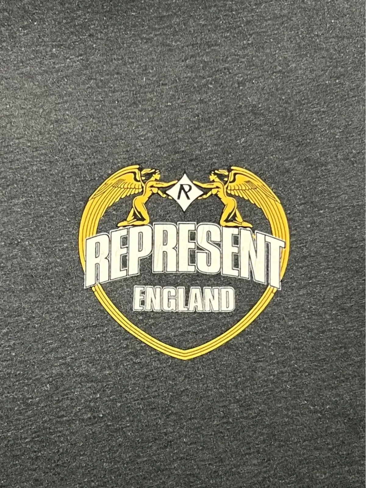 Represent エンジェルボーダーTシャツ ブラック - 画像4